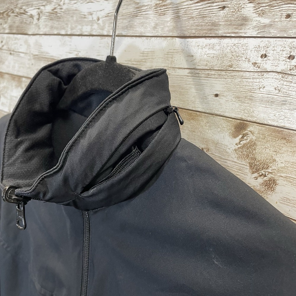 Nike Womens M Jacket Reversible Black Fit Dry Hidden Hood Running Cycling Logo - Picture 6 of 16